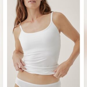 Women's Pact Everyday Shelf Bra Camisole White Small Basic Organic Cotton